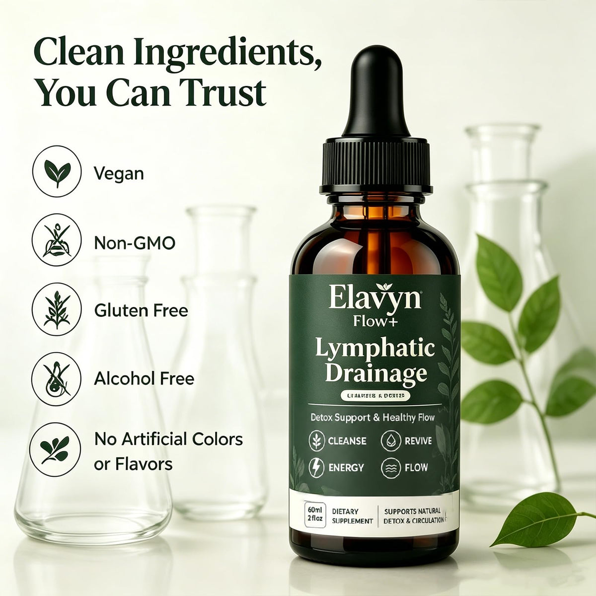 Flow+ d'ELAVYN FLOW+ avec une cuillère doseuse