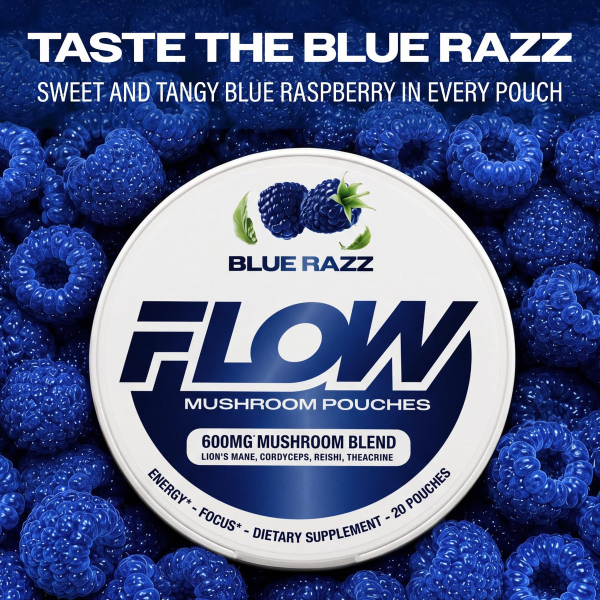 Flow Pouches Poches Nootropiques 600mg Lion's Mane Reishi Cordyceps - utilisation au bureau