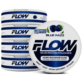 Flow Pouches Poches Nootropiques 600mg Lion's Mane Reishi Cordyceps - vue avant