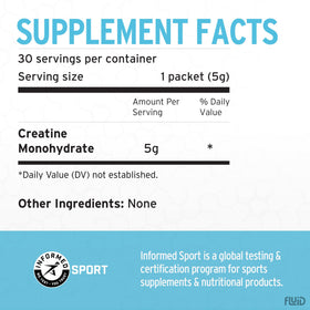 Fluid créatine monohydrate avec des fruits pour smoothie