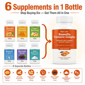 Flulight Complex Boswellia Curcuma 60 capsules vue de côté