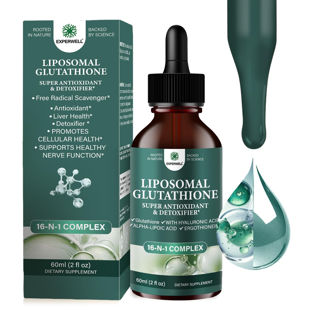 Flulight Glutathion Liposomal 2000mg flacon de face