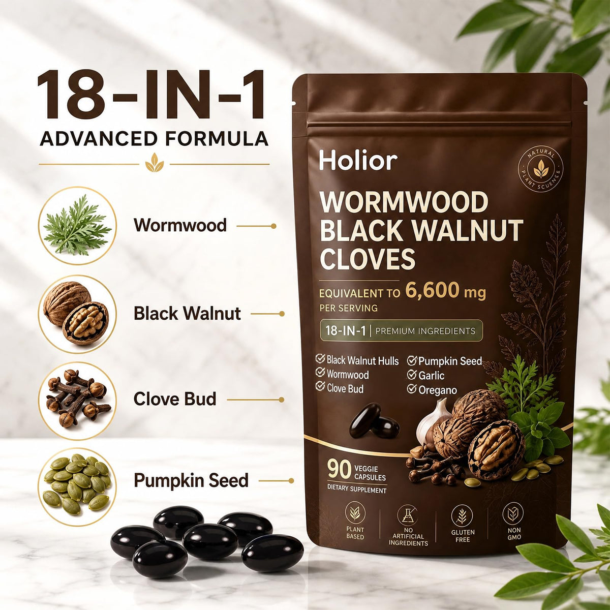 Fly Cleanse complément alimentaire 18 en 1 en vue arrière