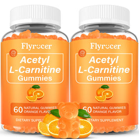 Flyrocer Gummies Acétyl L-Carnitine 120 pièces, goût orange, vue de face