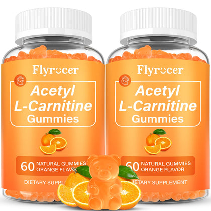Flyrocer Gummies Acétyl L-Carnitine 120 pièces, goût orange, vue de face