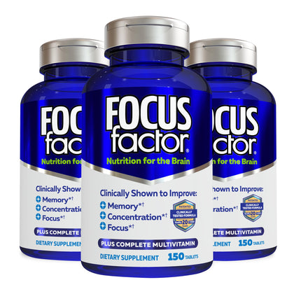 Focus Factor Complément Alimentaire Cerveau 150 Comprimés vue de face