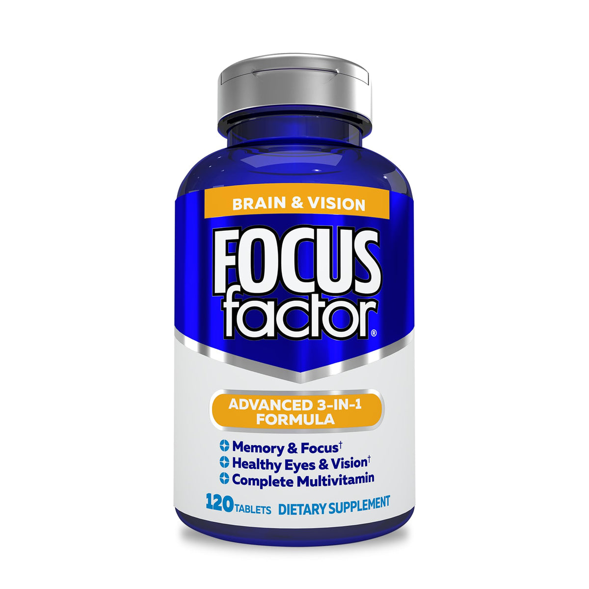 Focus Factor Complément Alimentaire Cerveau et Vision 120 Comprimés - emballage avant