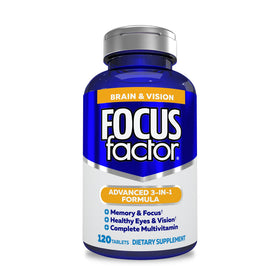 Focus Factor Complément Alimentaire Cerveau et Vision 120 Comprimés - emballage avant