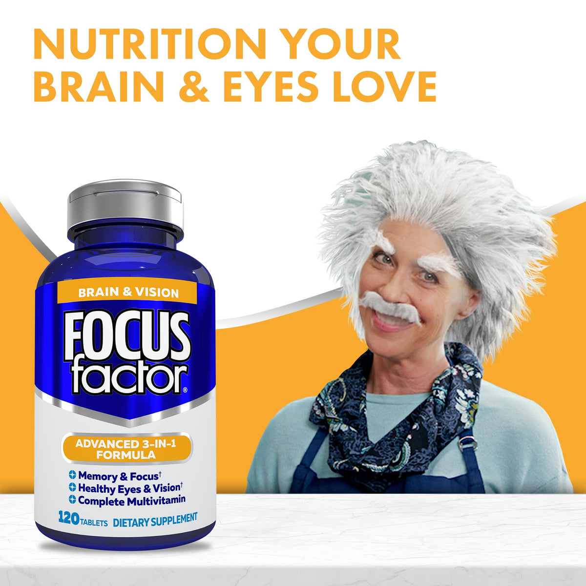 Focus Factor Complément Alimentaire Cerveau et Vision - comprimés avec informations nutritionnelles
