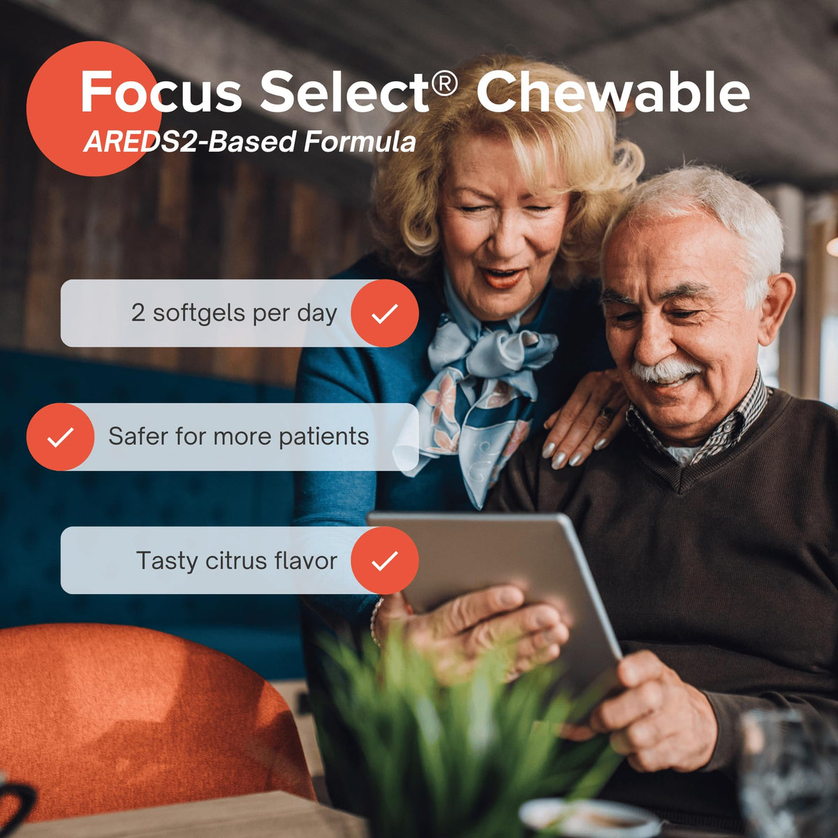 Focus Select AREDS2 Comprimés à Mâcher pour une vue saine