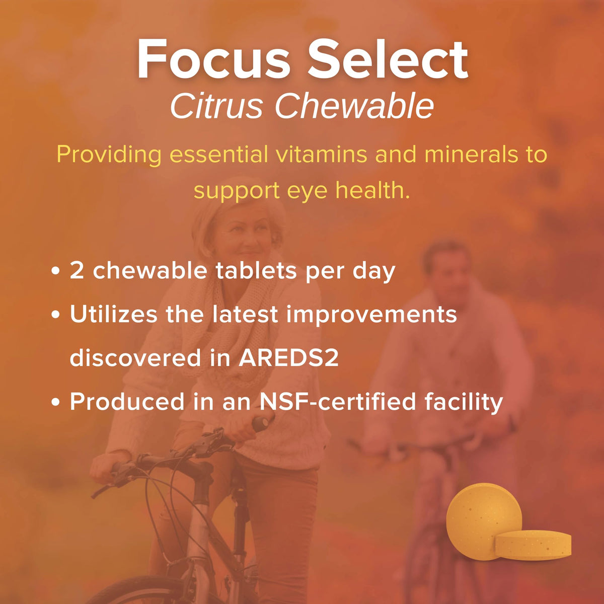 Focus Select Vitamines à Mâcher pour les Yeux avec agrumes