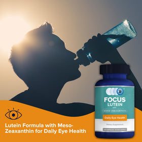 Focus Vision Supplements Vitamines Luteine 60 capsules sur un fond de travail