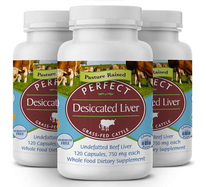 Foie de Boeuf Déshydraté Perfect Supplements 120 Capsules vue de face