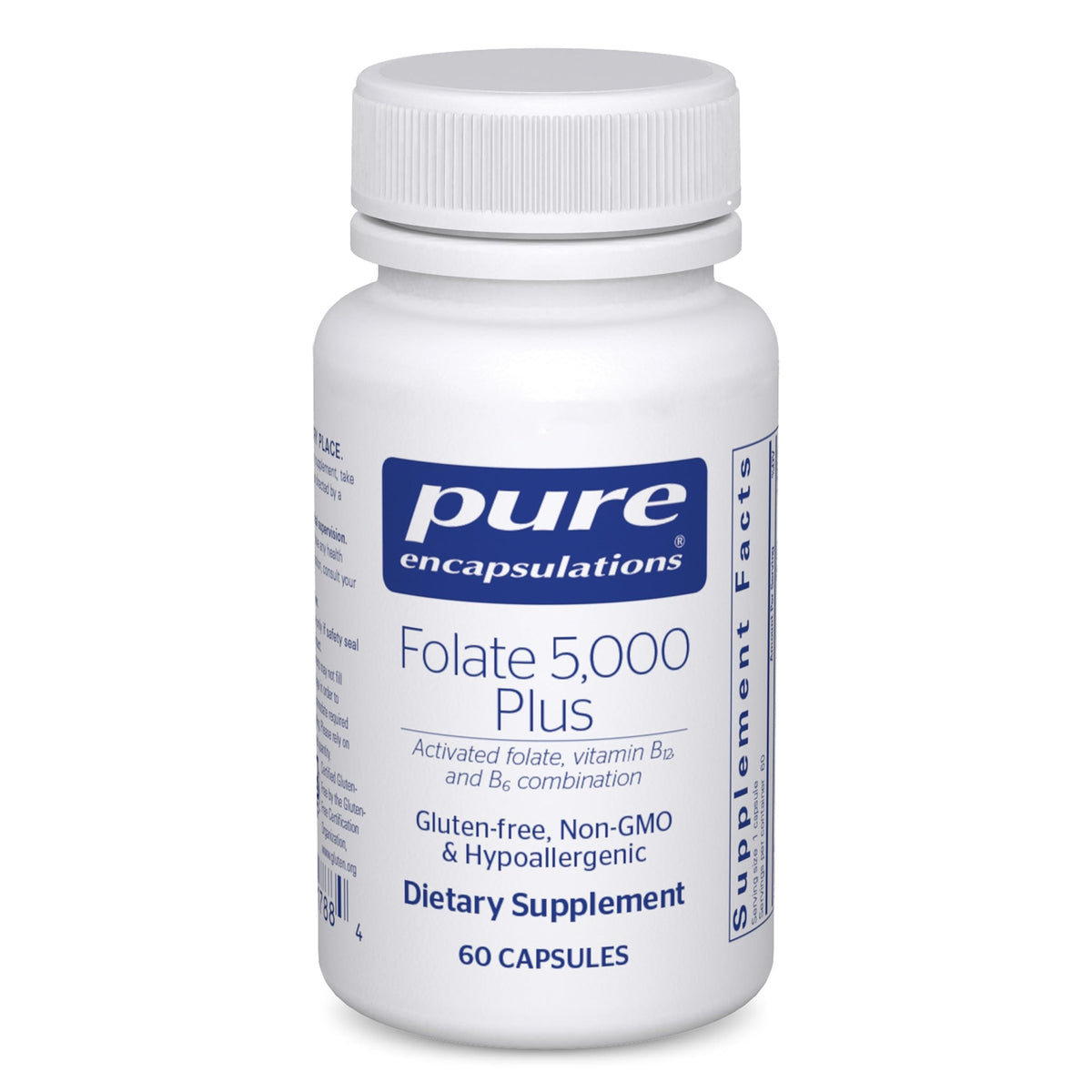 Folate 5,000 Plus Pure Encapsulations boîte vue de face