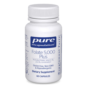 Folate 5,000 Plus Pure Encapsulations boîte vue de face
