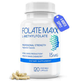 FOLATE MAXX L-Méthylfolate 15mg flacon de 120 capsules