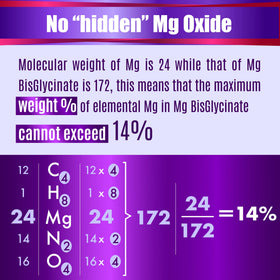FOLONA Magnésium Glycinate 1350mg étiquette détaillée
