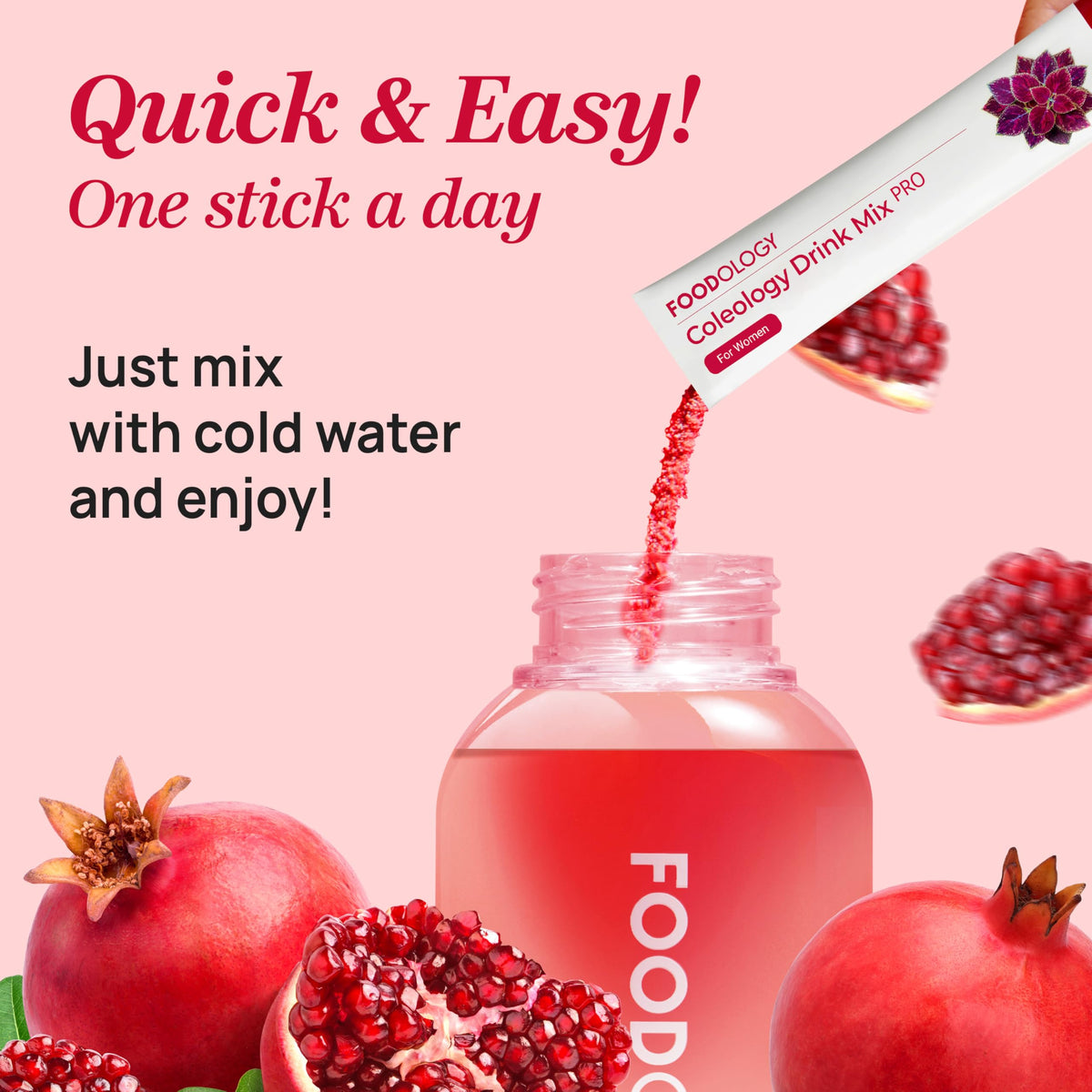 FOODOLOGY Coleology Drink Mix PRO stick avec fruits
