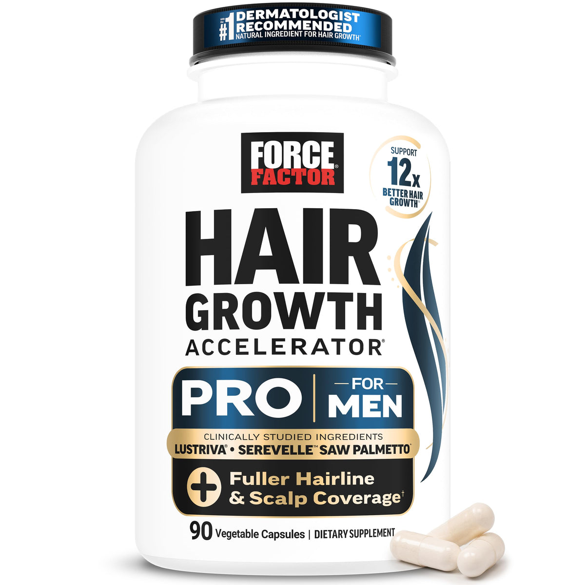 Force Factor Accélérateur de Croissance Capillaire Pro pour Hommes, vue de face