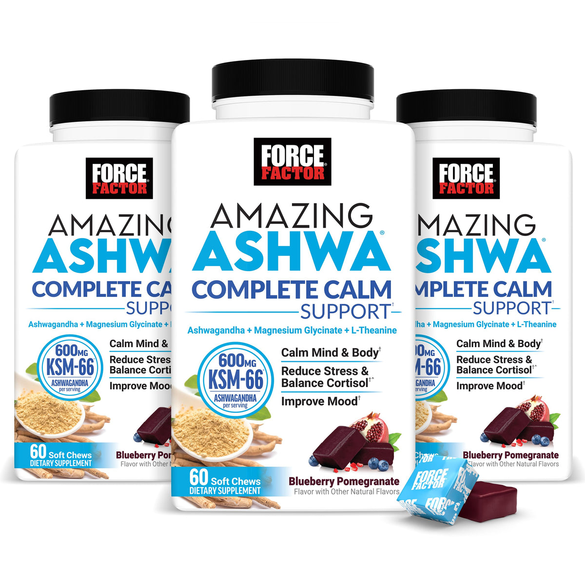 Force Factor Amazing Ashwa Complément Alimentaire 1235g, vue de face