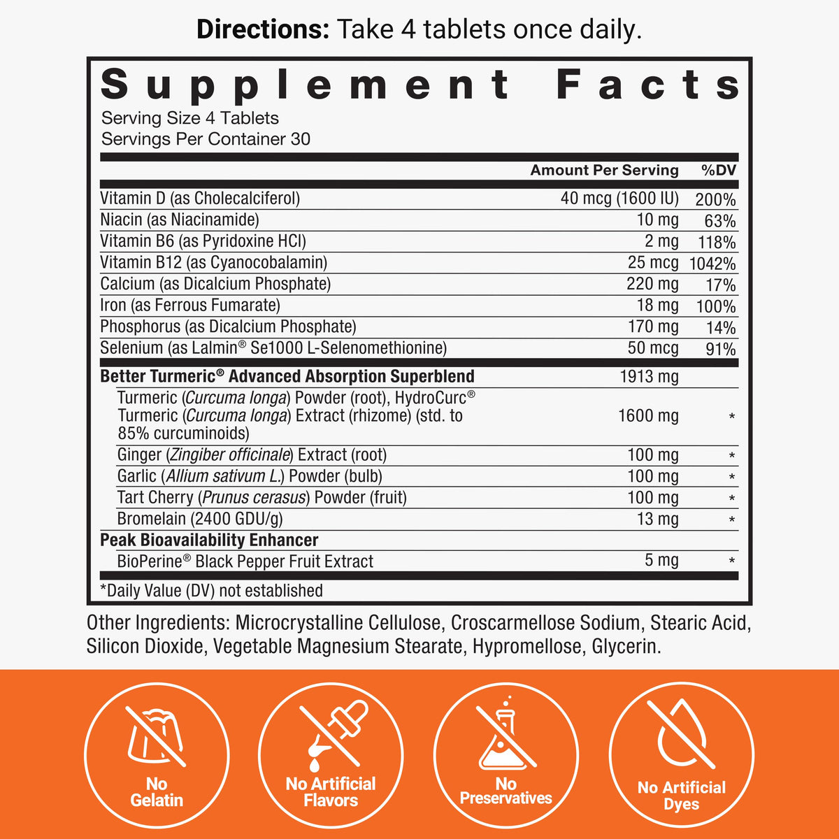 Force Factor Better Turmeric complément alimentaire avec des ingrédients naturels