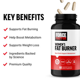Force Factor Brûleur de Graisse pour Femmes 65g avec capsules visibles