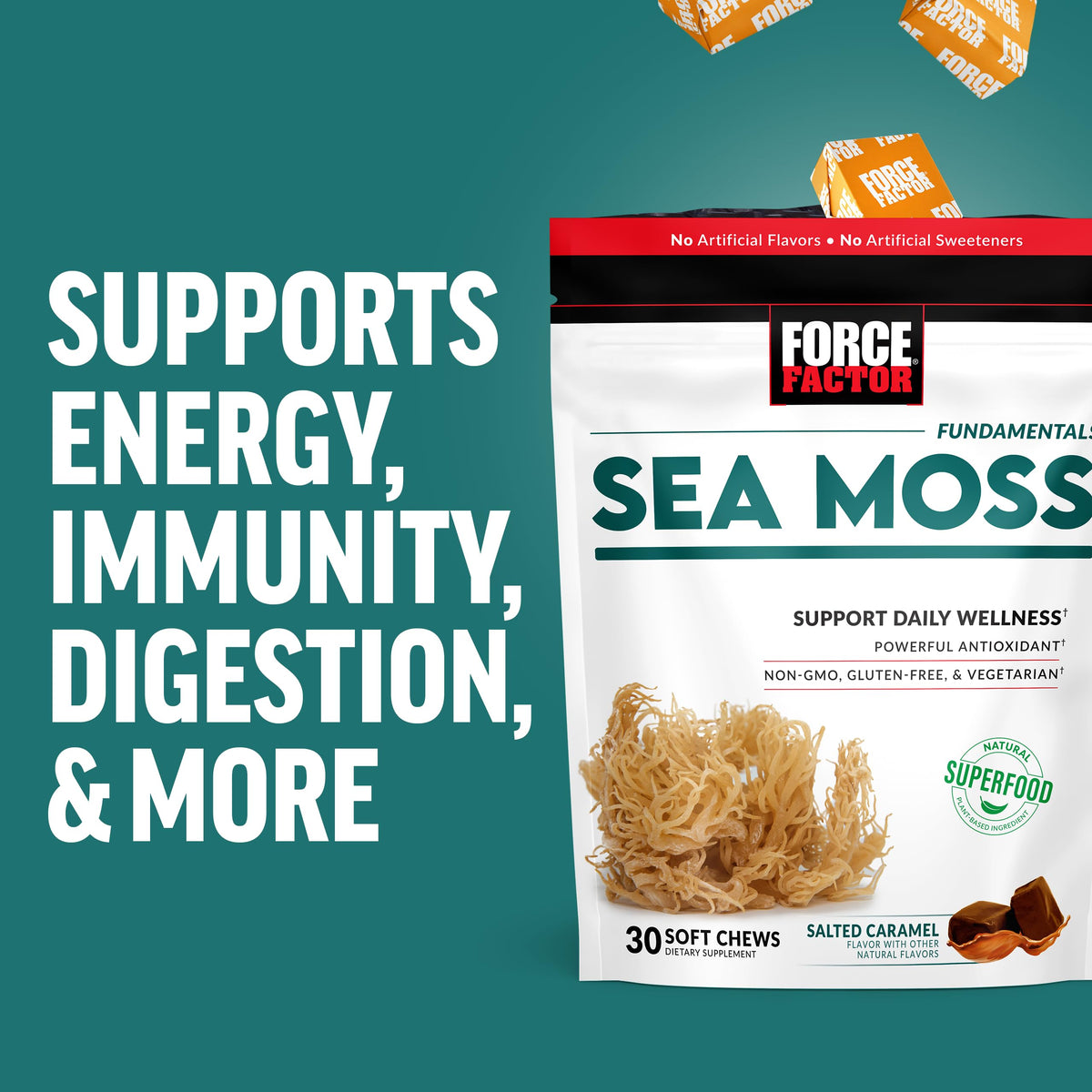 Force Factor Chews de Mousse Marine en portion sur une cuillère