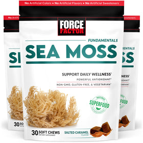 Force Factor Chews de Mousse Marine, paquet avant avec saveur caramel salé