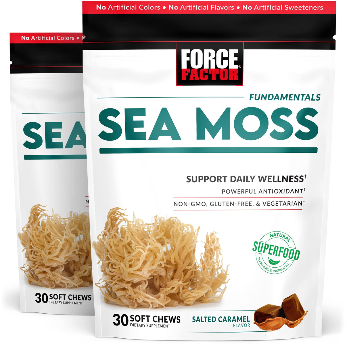 Force Factor Chews de Mousse Marine paquet avant vue