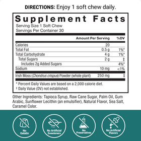 Force Factor Chews de Mousse Marine sur une table en bois