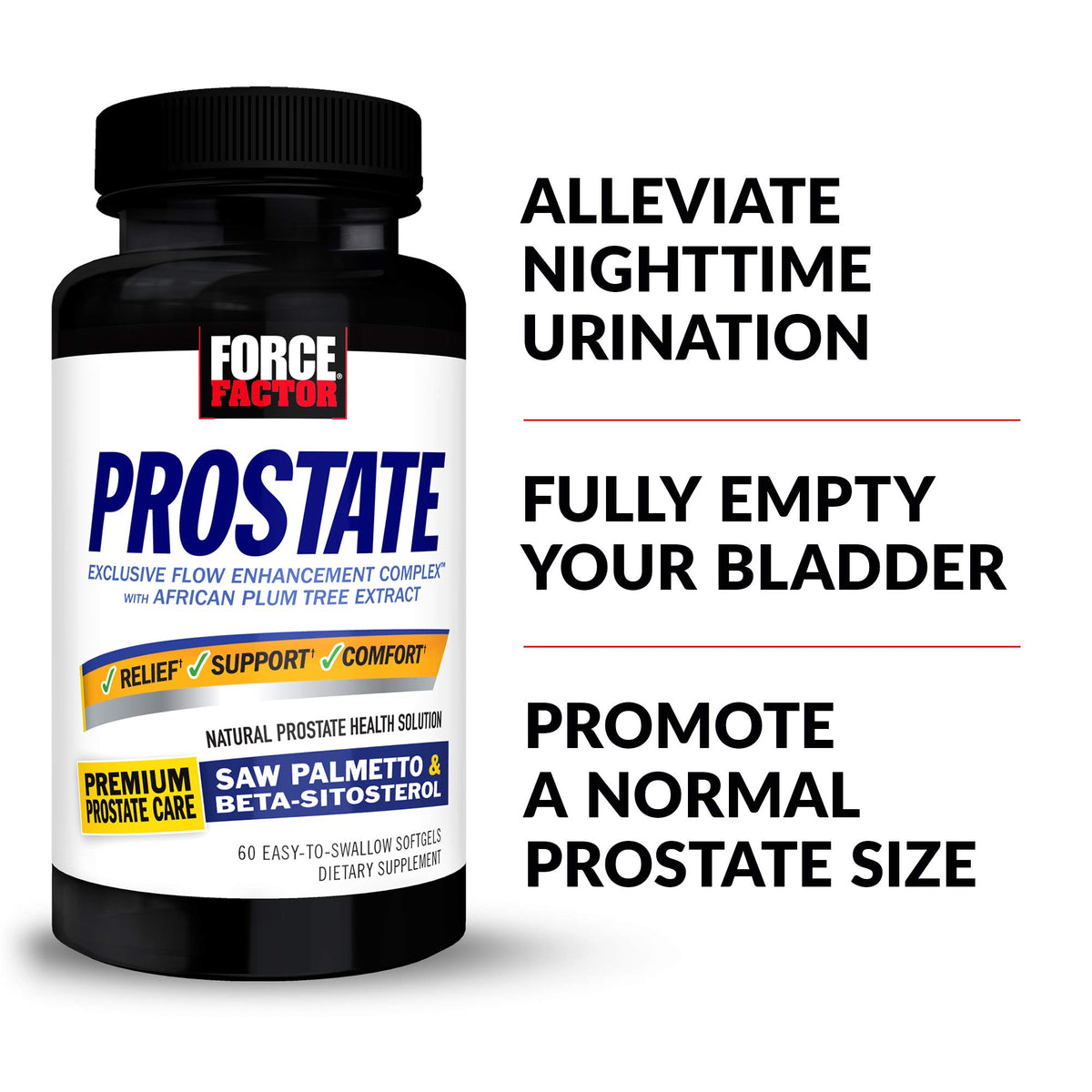 Force Factor Complément Alimentaire Prostate Saw Palmetto 259g informations sur l'étiquette