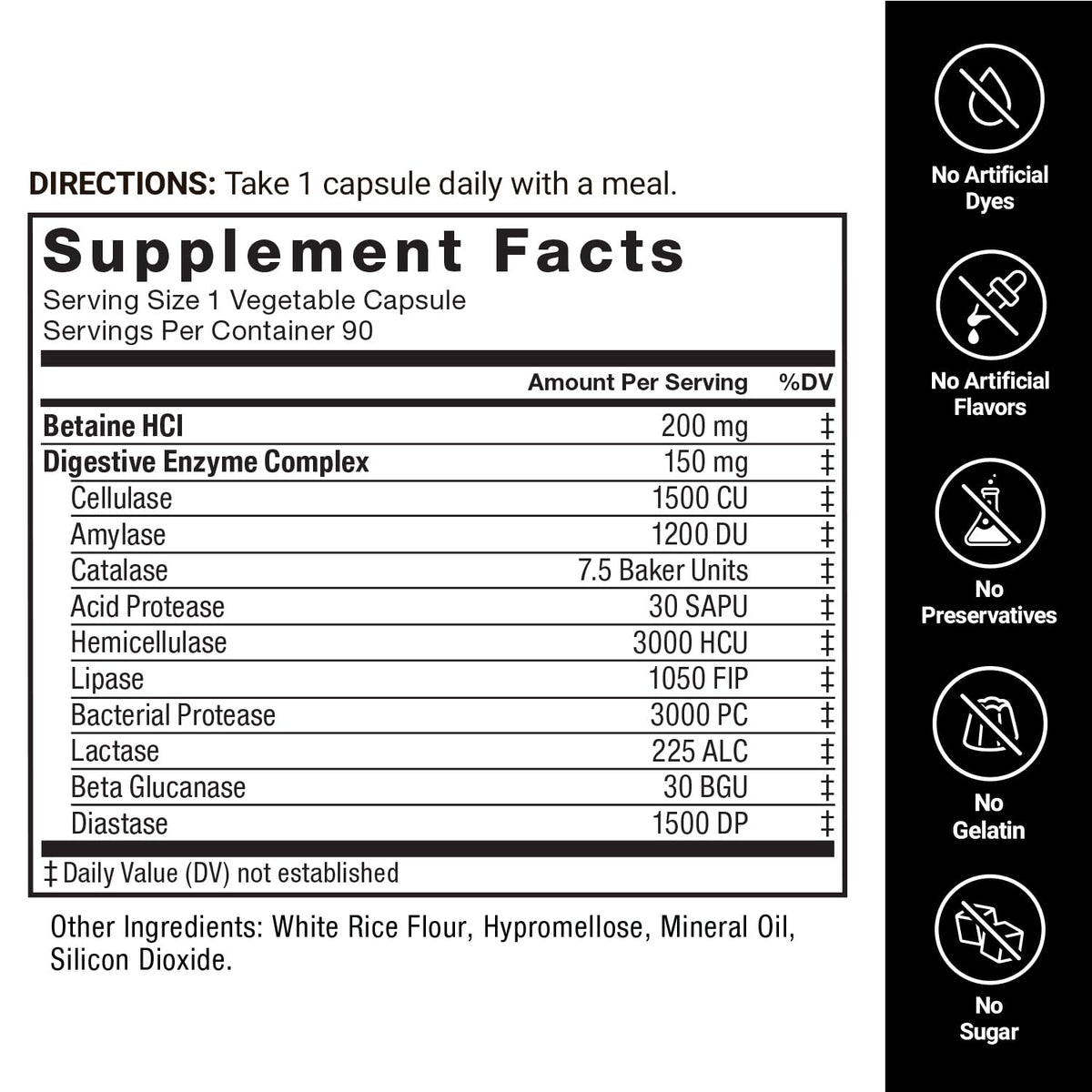 Force Factor Complex d'Enzymes daily 85g étiquette