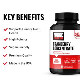 Force Factor Concentré de Canneberge 500mg gélules vue arrière