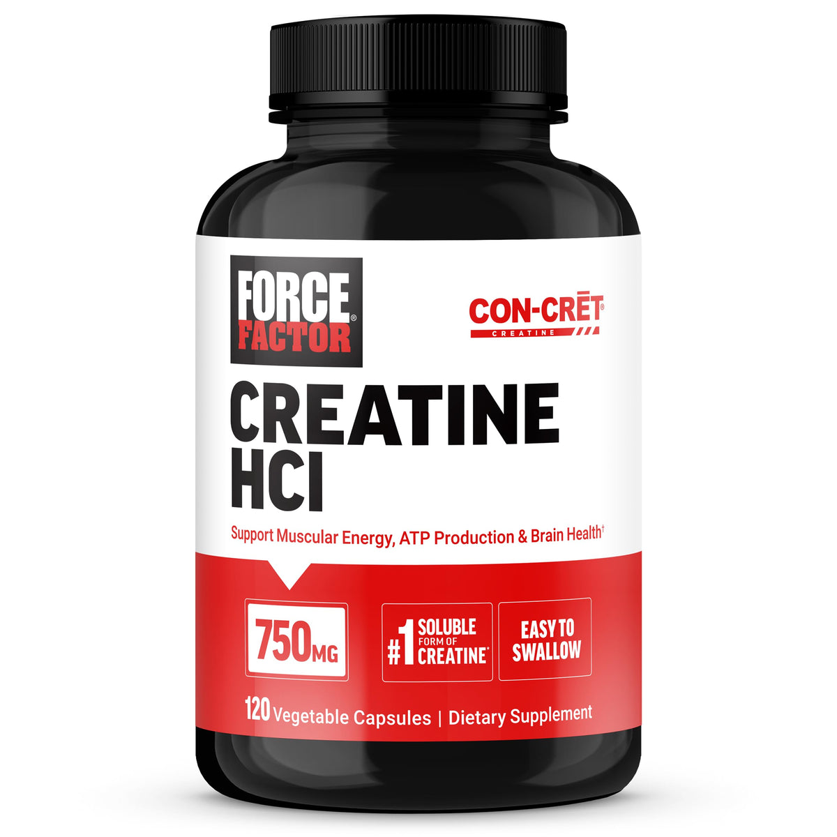 Force Factor Créatine HCl Capsules 750 mg - vue de face