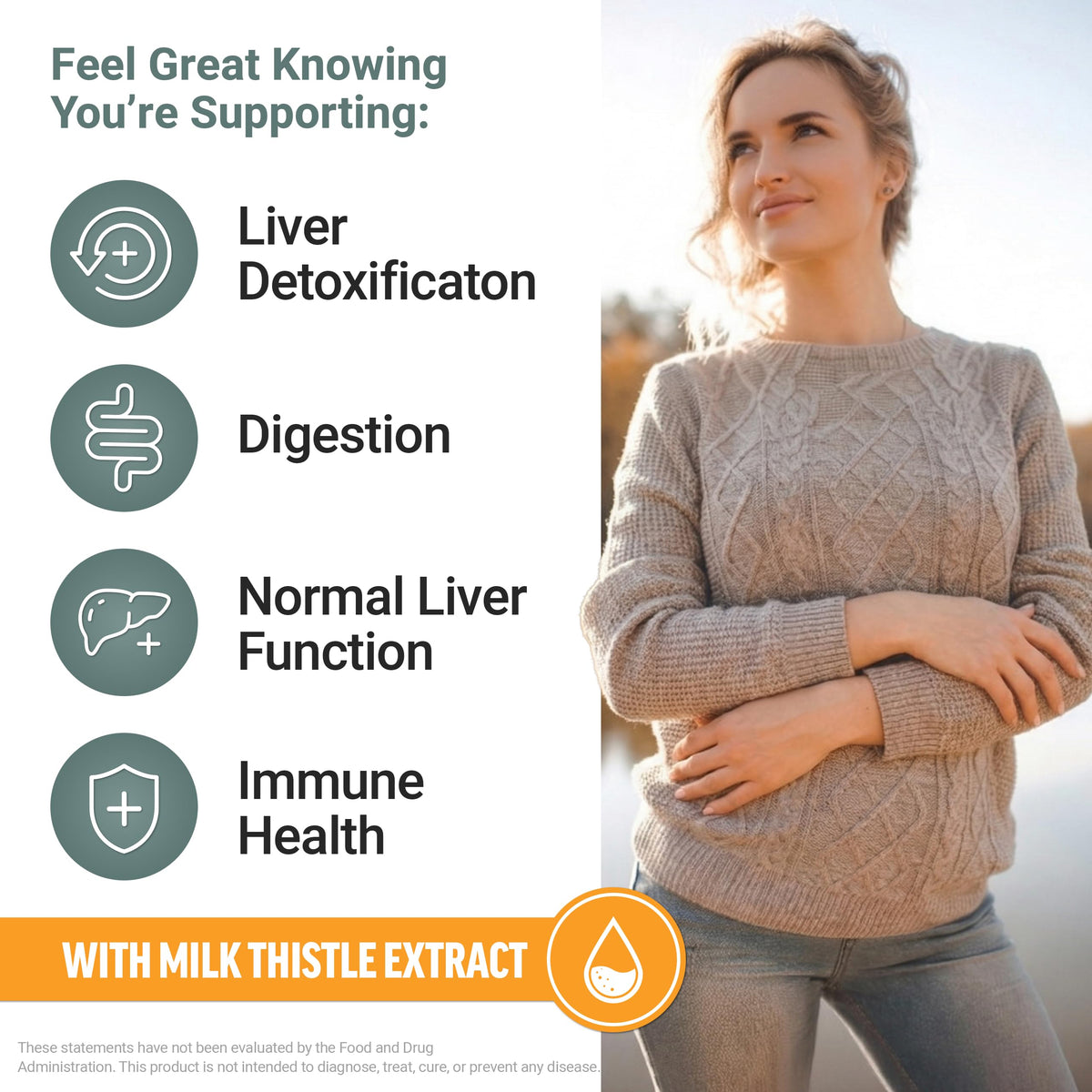 Force Factor Détox Foie emballage avec informations nutritionnelles
