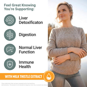 Force Factor Détox Foie emballage avec informations nutritionnelles