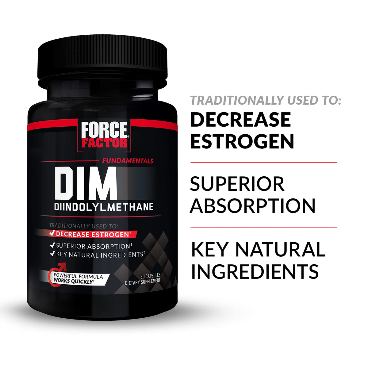 Force Factor DIM 300mg capsules side view