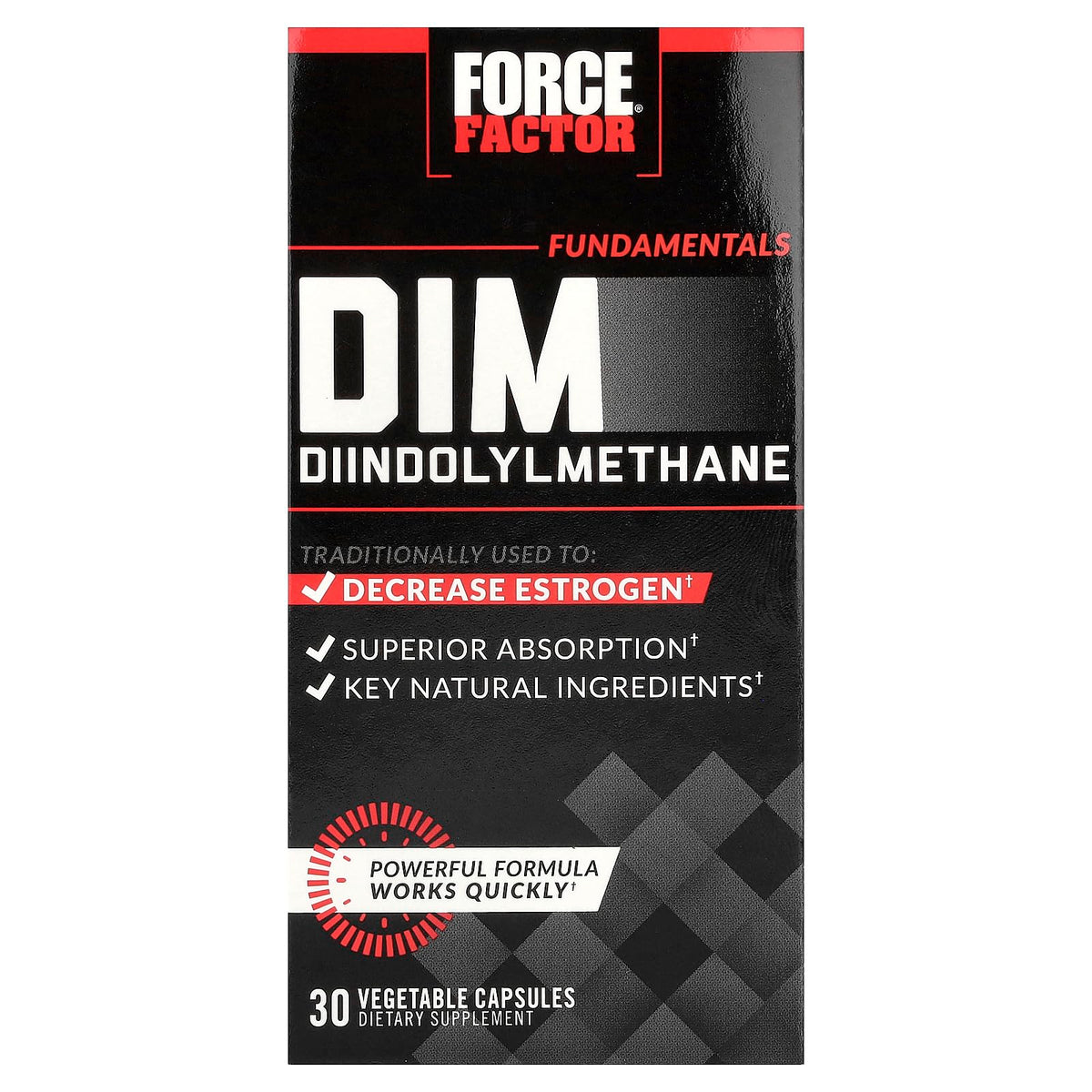 Force Factor DIM 300mg capsules vue de face