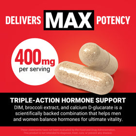 Force Factor DIM Max 400mg capsules montrant la taille des capsules