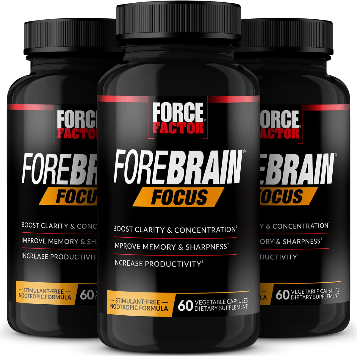 Force Factor Forebrain Focus complément alimentaire 18g vue de face