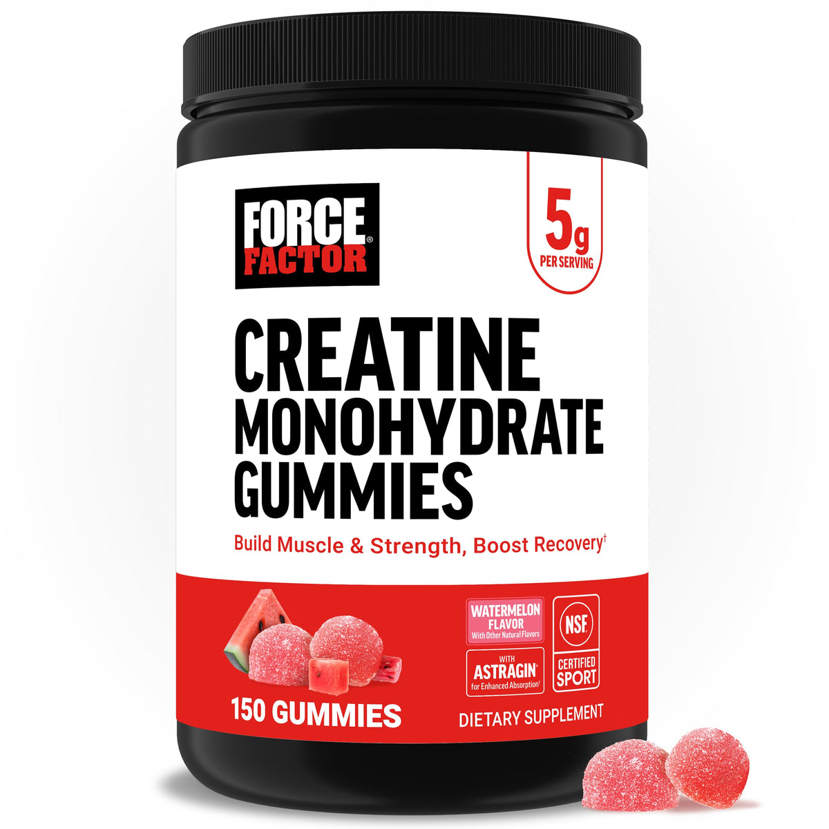 Force Factor Gummies de Créatine Monohydrate 790g vue avant