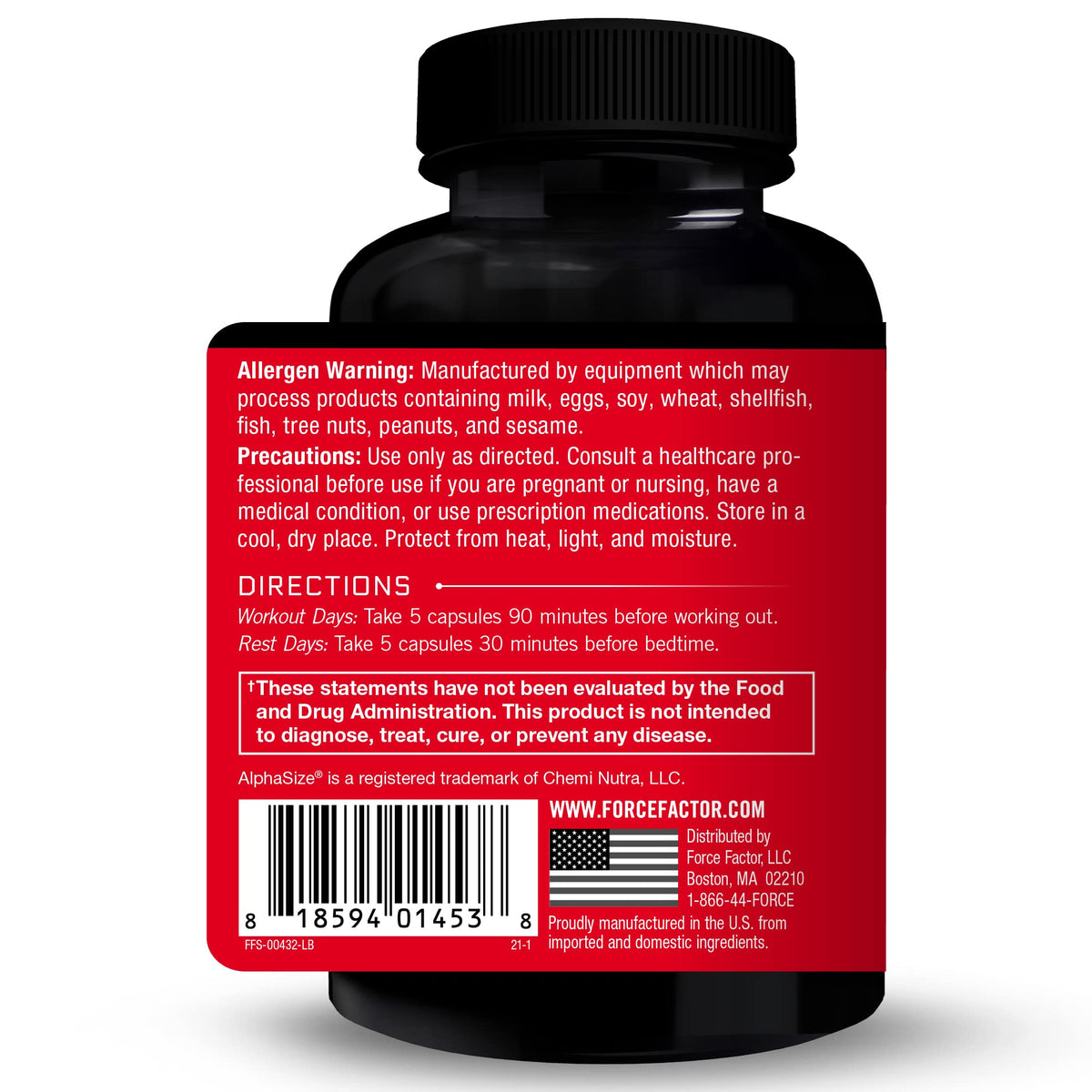 Force Factor HGH Secretion Activator 209g côté