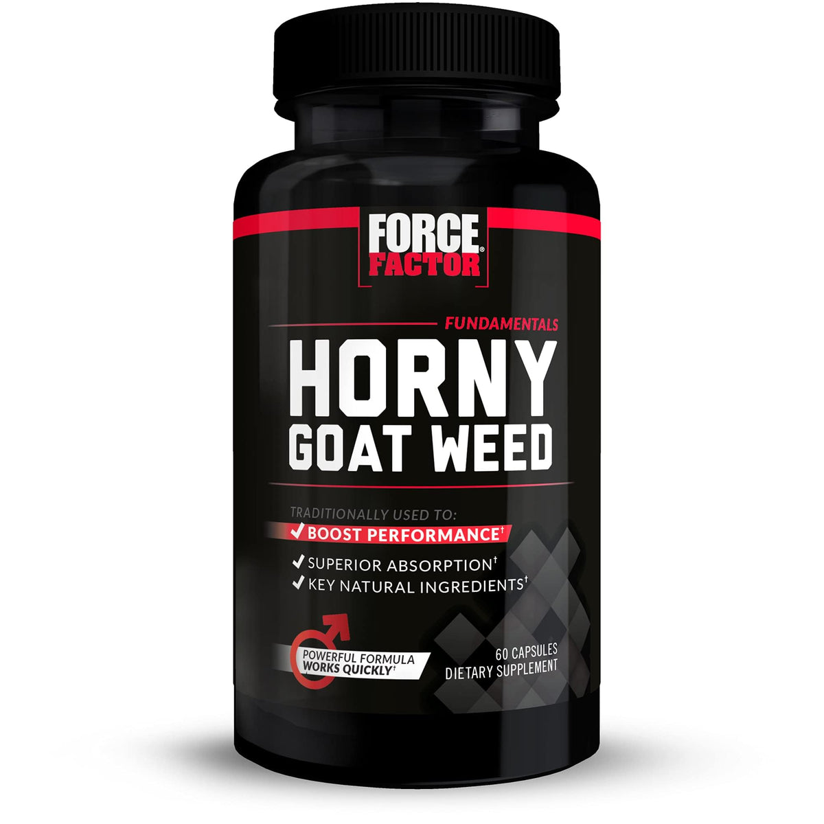 Force Factor Horny Goat Weed 750mg 60 capsules vue de face