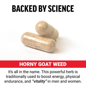 Force Factor Horny Goat Weed 750mg capsules ouvertes