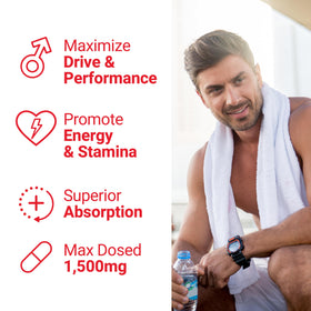 Force Factor Horny Goat Weed Max 1500mg capsules vue de côté