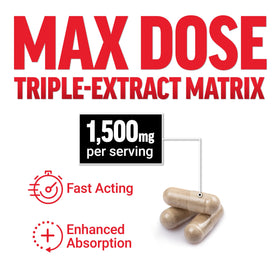 Force Factor Horny Goat Weed Max 1500mg ingrédients sur l'étiquette