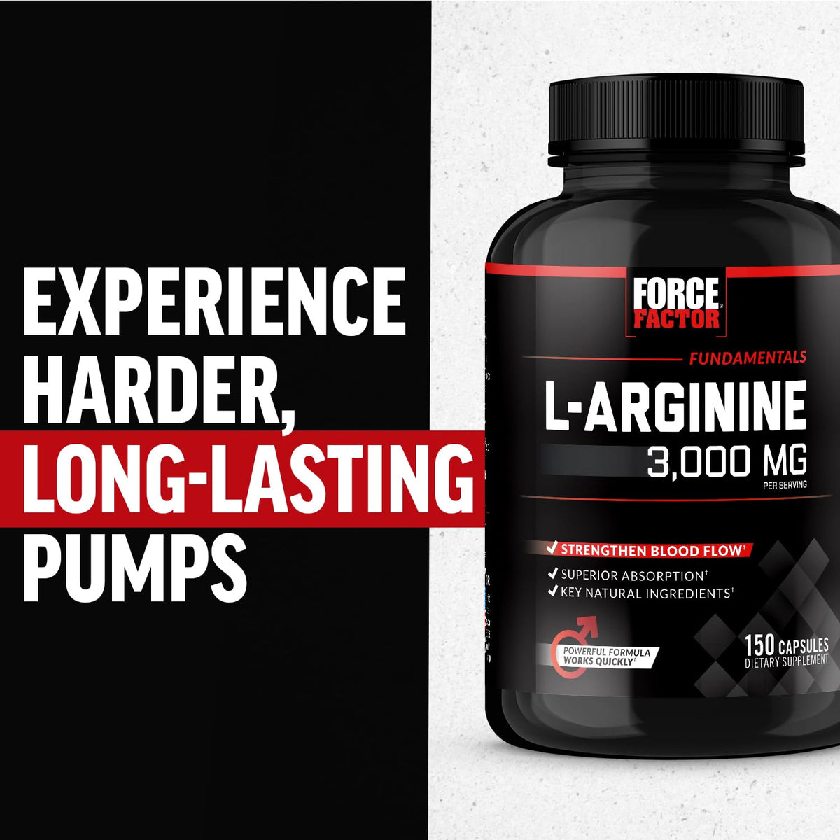 Force Factor L-Arginine 3000mg ingrédients et composition