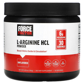 Force Factor L-Arginine HCL 240g en poudre dans un verre