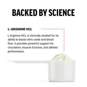 Force Factor L-Arginine HCL 240g vue arrière du produit
