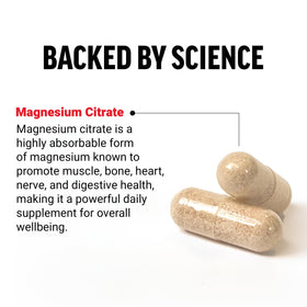 Force Factor Magnésium Citrate 236g capsules sur une table